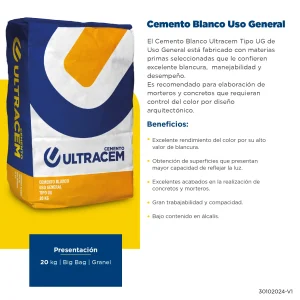 CEMENTO BLANCO USO GENERAL