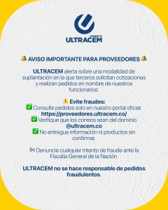 aviso fraudes proveedores