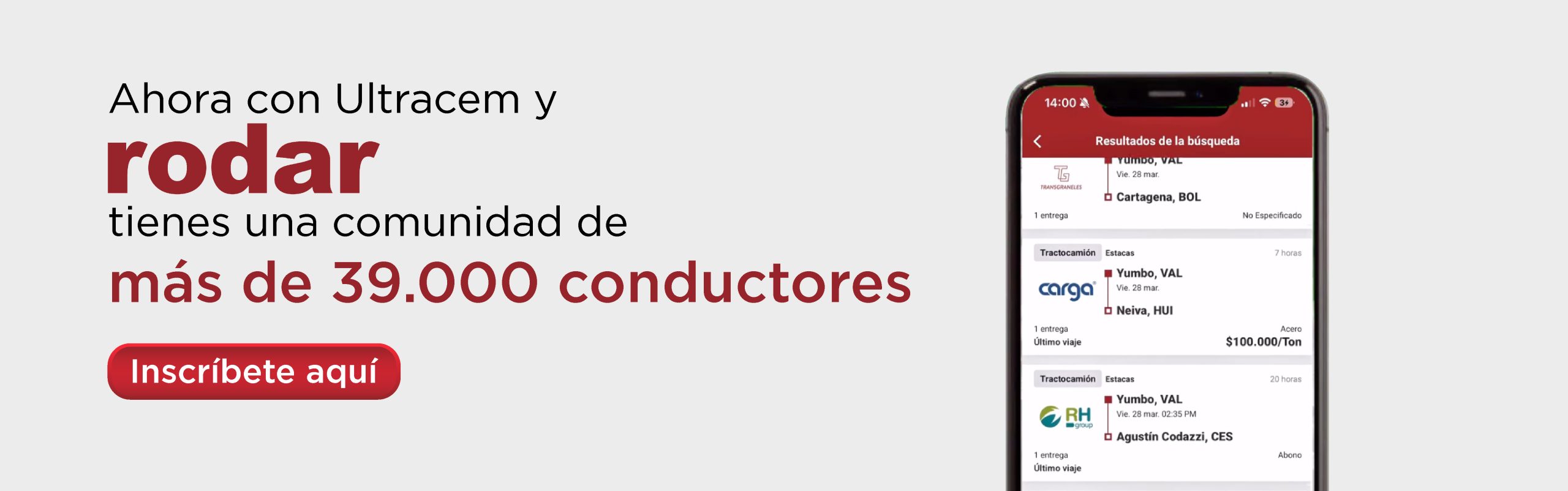 Banner Rodar Cementos Ultracem